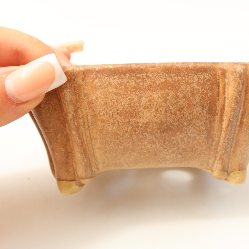 Keramická bonsai miska 10,5 x 10,5 x 4,5 cm, barva růžová