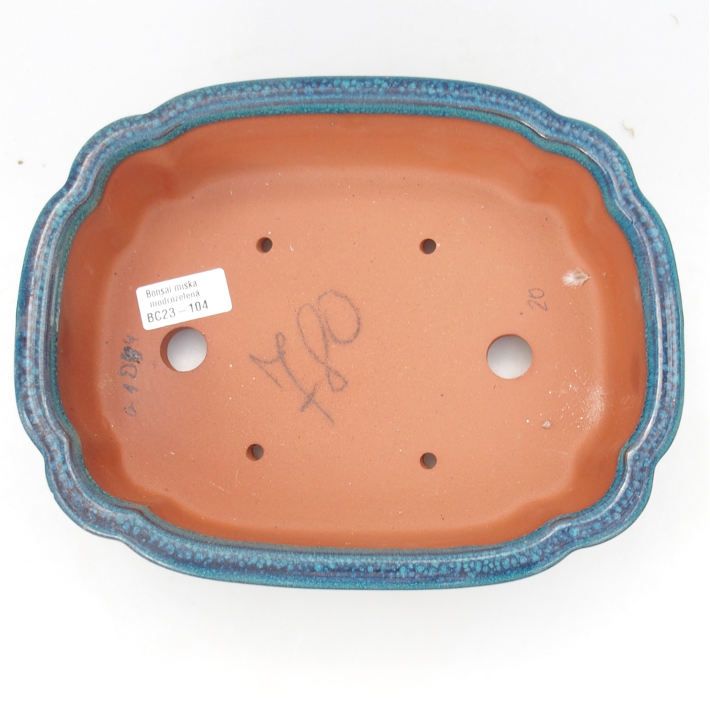 Miska 26 x 21 x 6,5 cm barva modrozelená