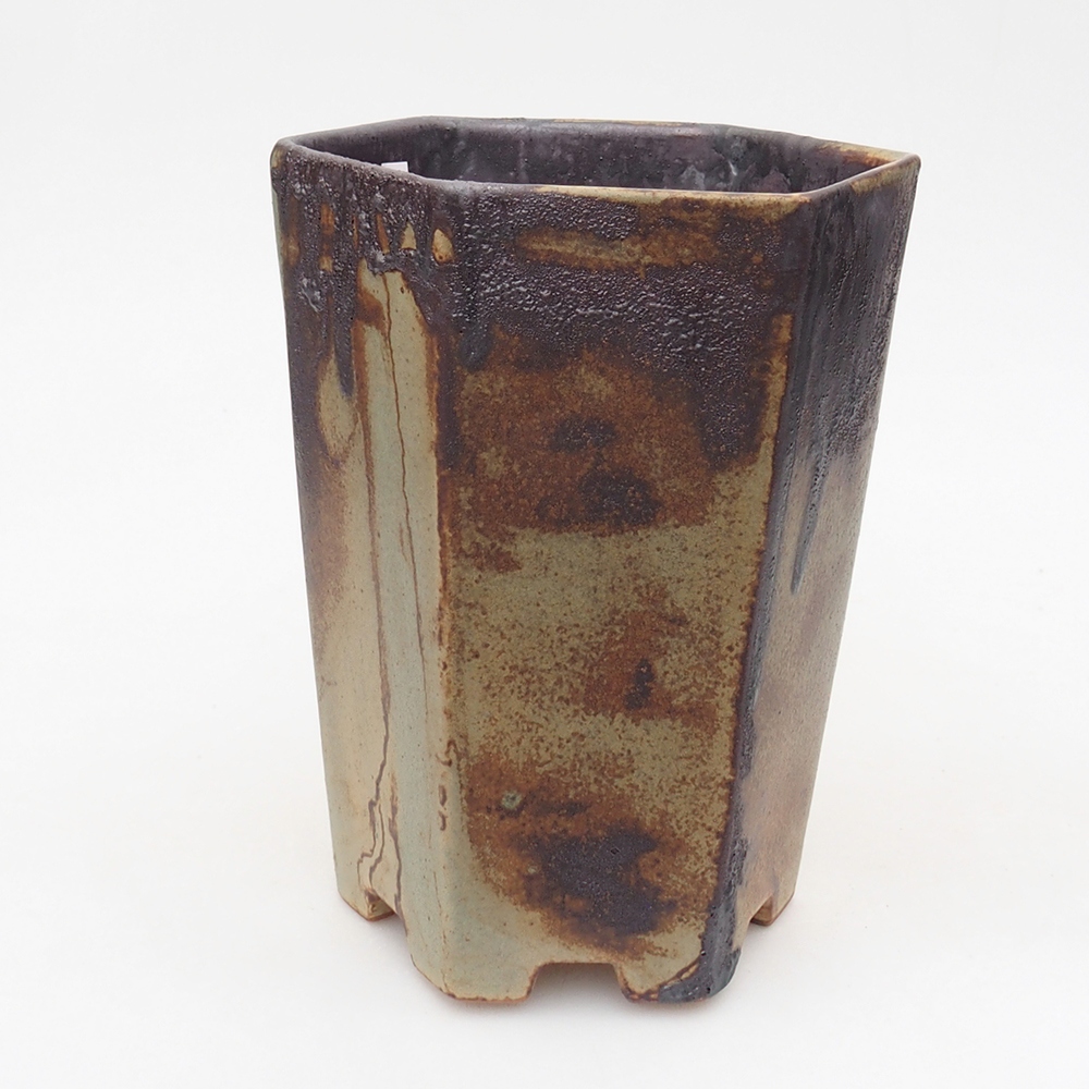 Keramická bonsai miska 13 x 11,5 x 17 cm, barva zelená