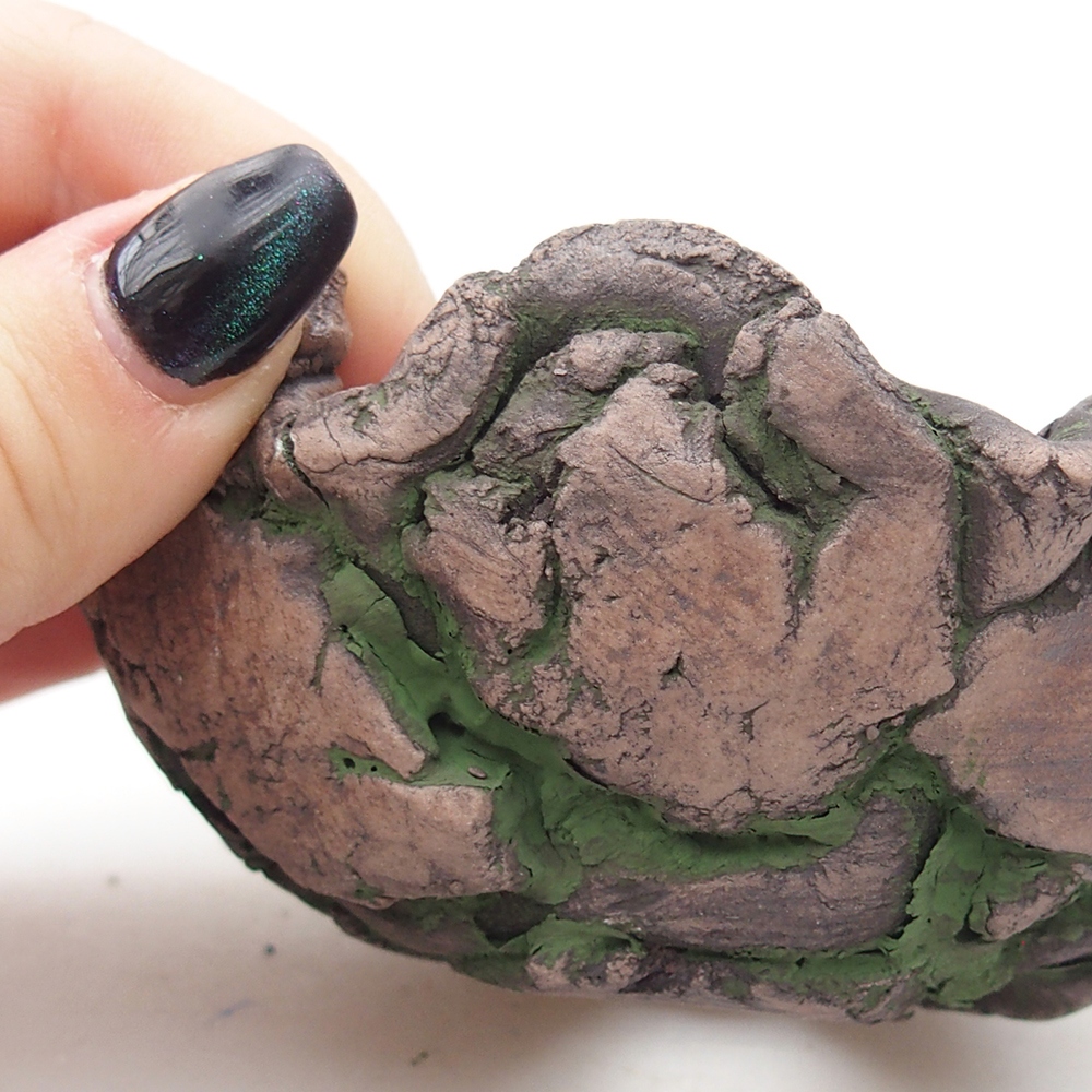 Keramická Skořápka 10 x 9 x 5,5 cm , barva zelená