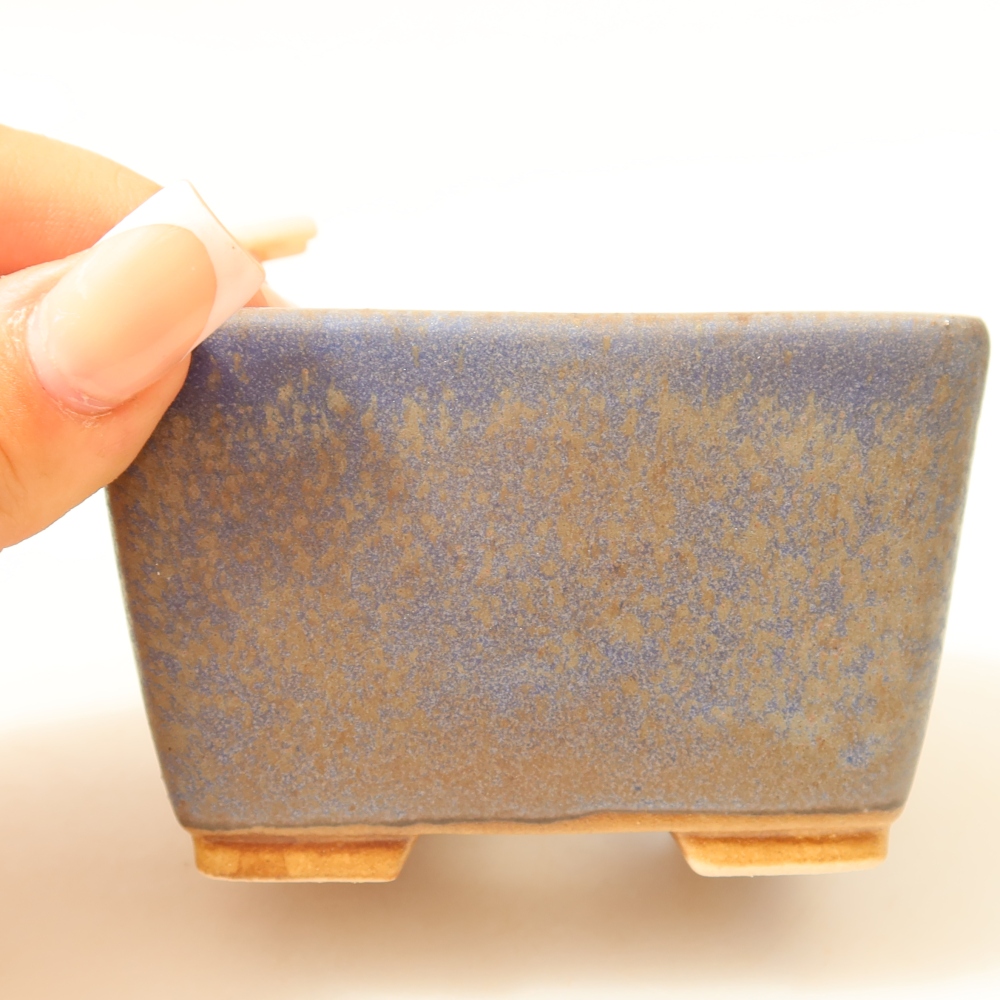 Keramická bonsai miska 8,5 x 8,5 x 5,5 cm, barva modrá