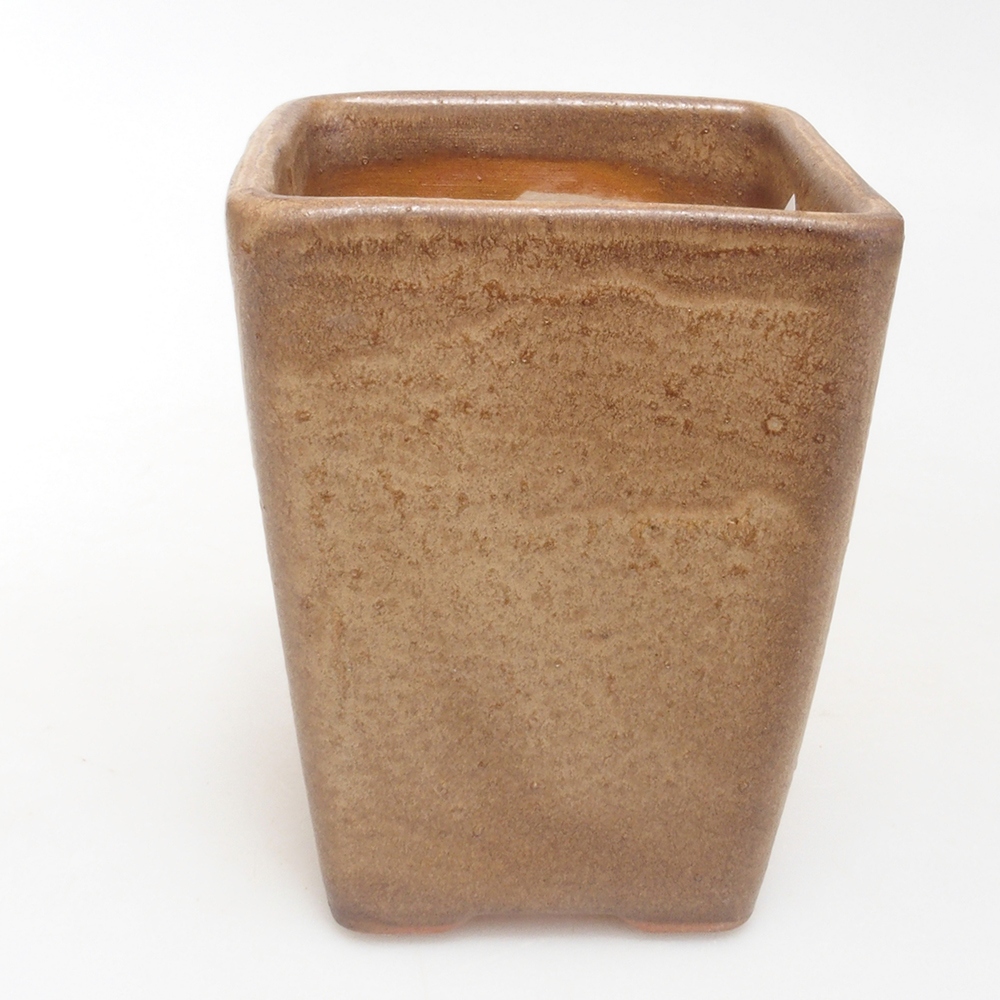 Keramická bonsai miska 8,5 x 8,5 x 11 cm, barva hnědá