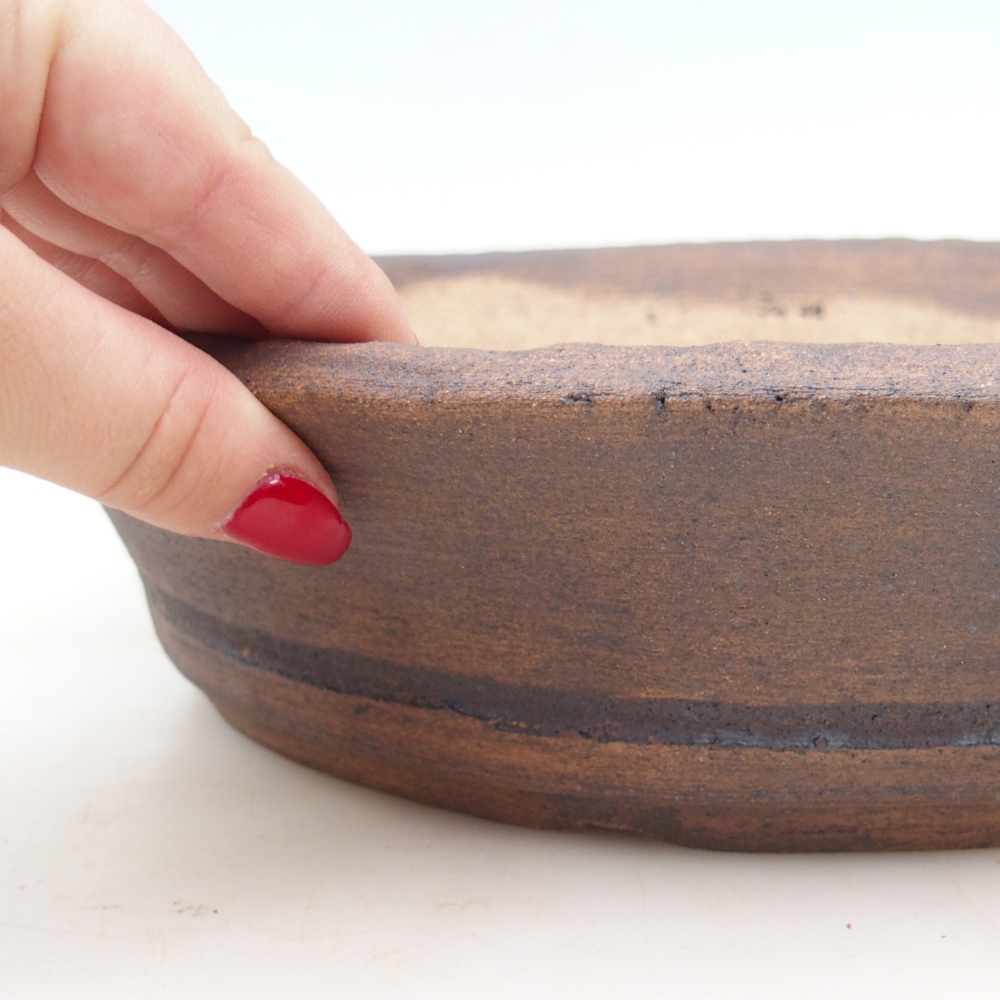 Bonsai miska 32 x 32 x 7 cm , barva hnědá