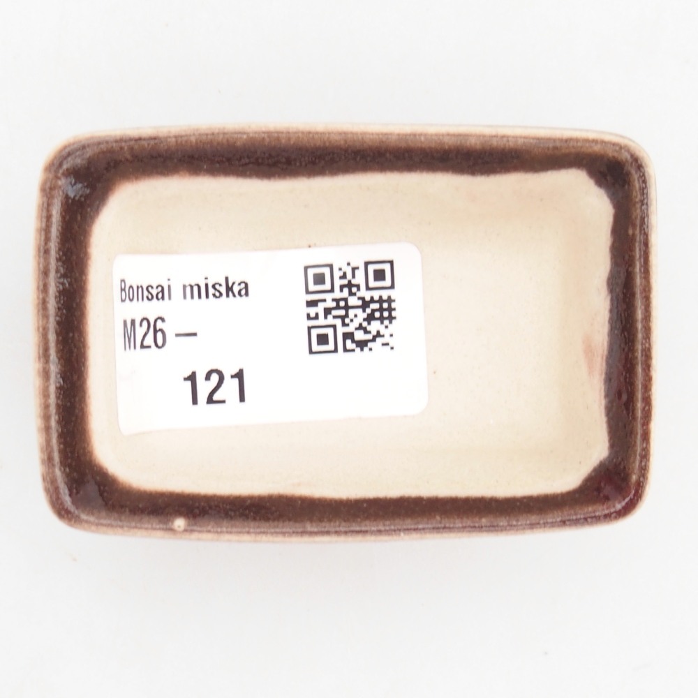 Mini bonsai miska 6,5 x 4,5 x 2,5 cm, barva červená