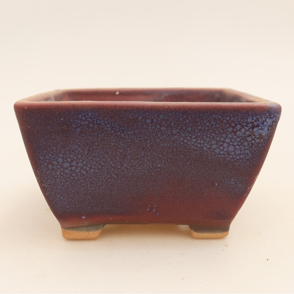 Keramická bonsai miska 9,5 x 9,5 x 5,5 cm, barva fialová