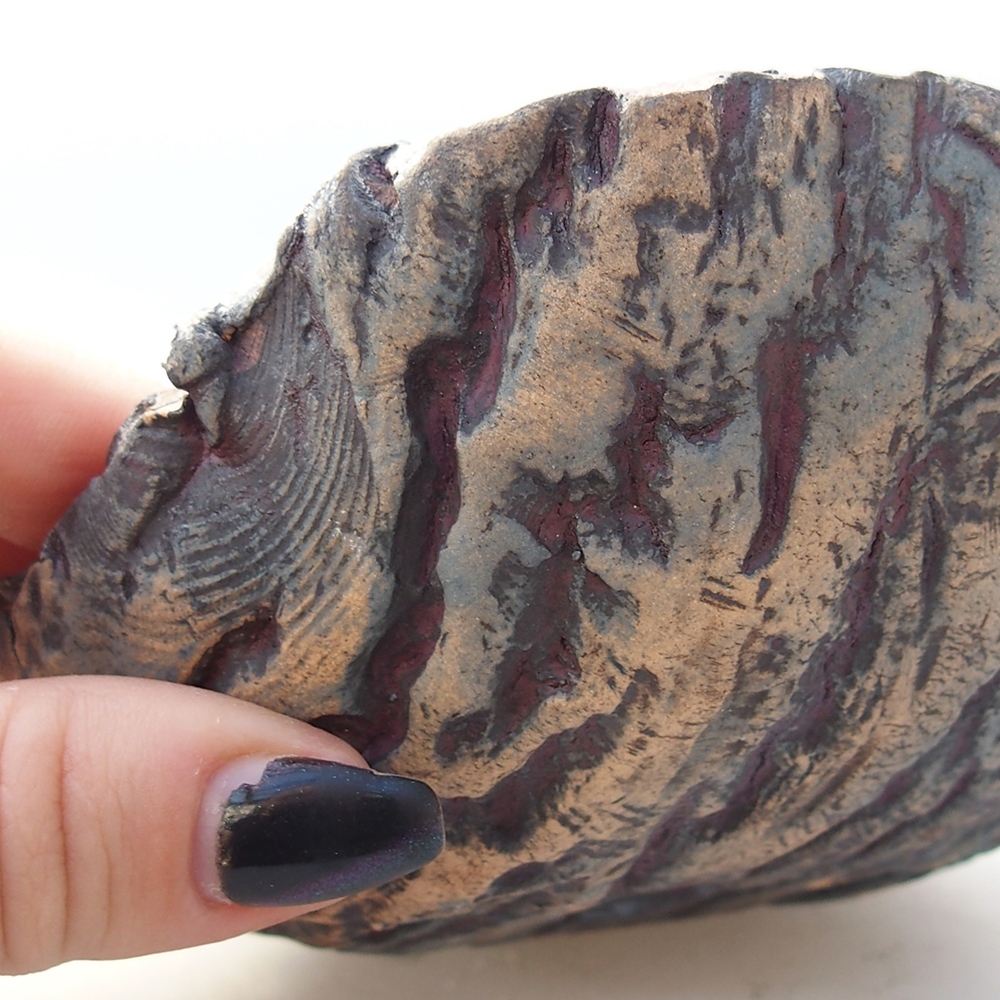 Keramická Skořápka 13 x 12,5 x 7 cm , barva fialová