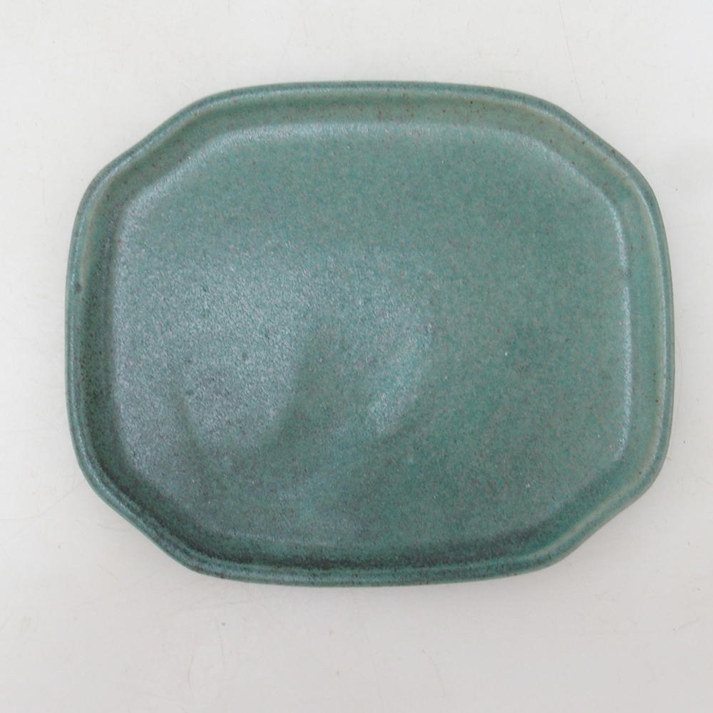 Keramická podmiska H32 - 13 x 11 x 1 cm - zelená