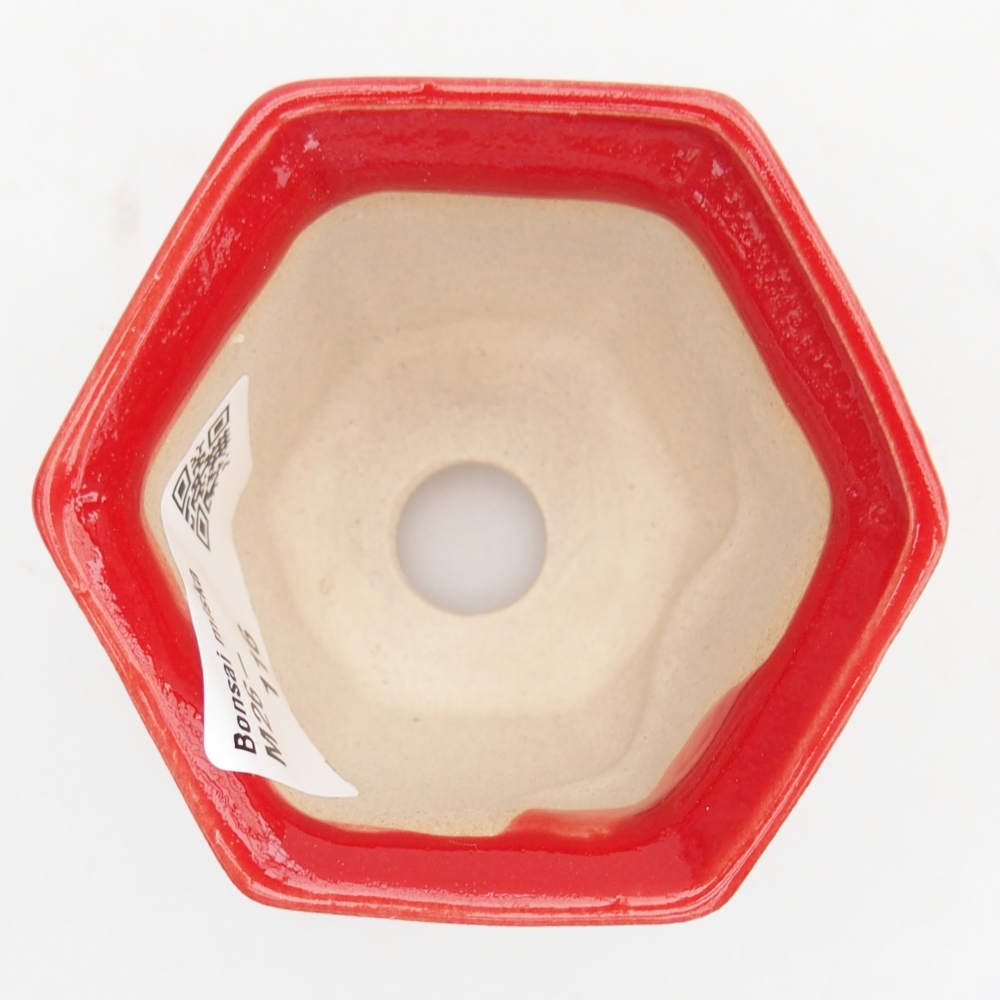 Mini bonsai miska 7 x 6,5 x 5 cm, barva červená