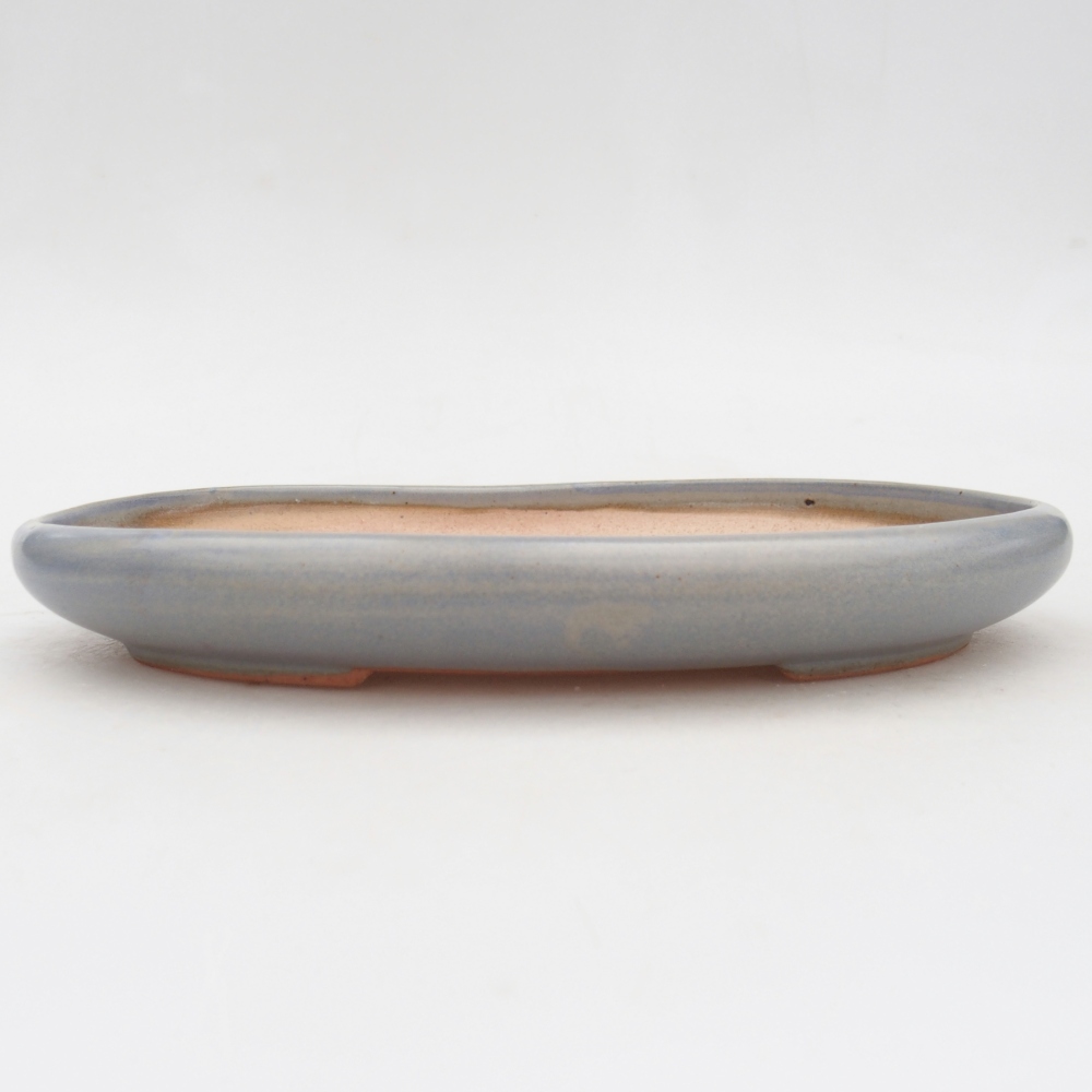 Keramická bonsai miska 22 x 17 x 3 cm, barva modrá