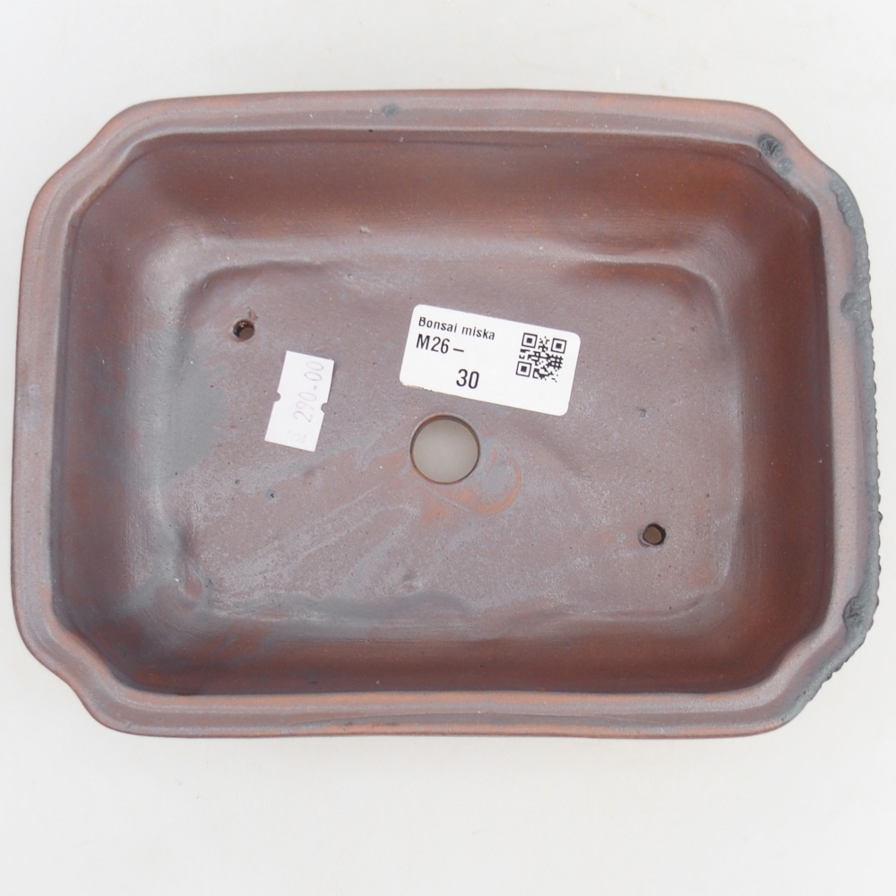Keramická bonsai miska 18 x 13,5 x 5 cm, barva kovová
