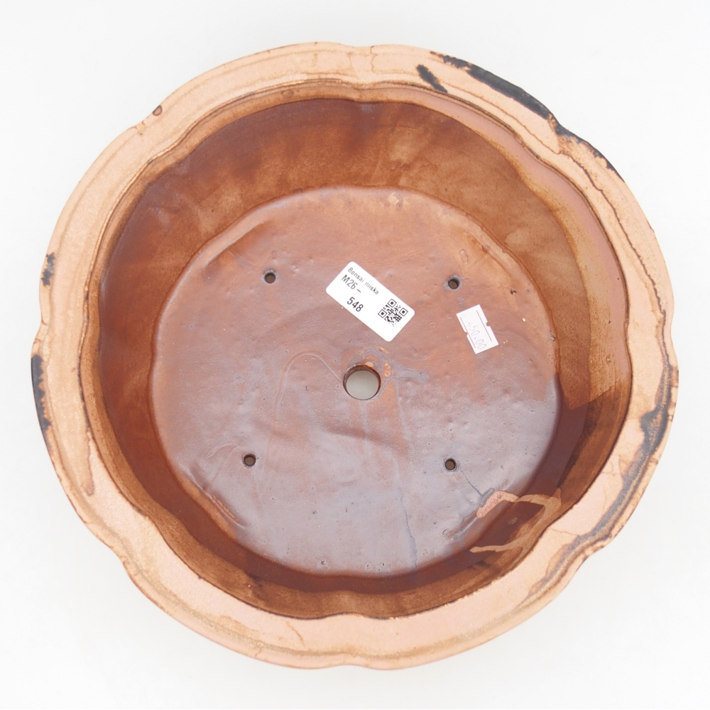 Keramická bonsai miska 26,5 x 26,5 x 8,5 cm, barva růžová