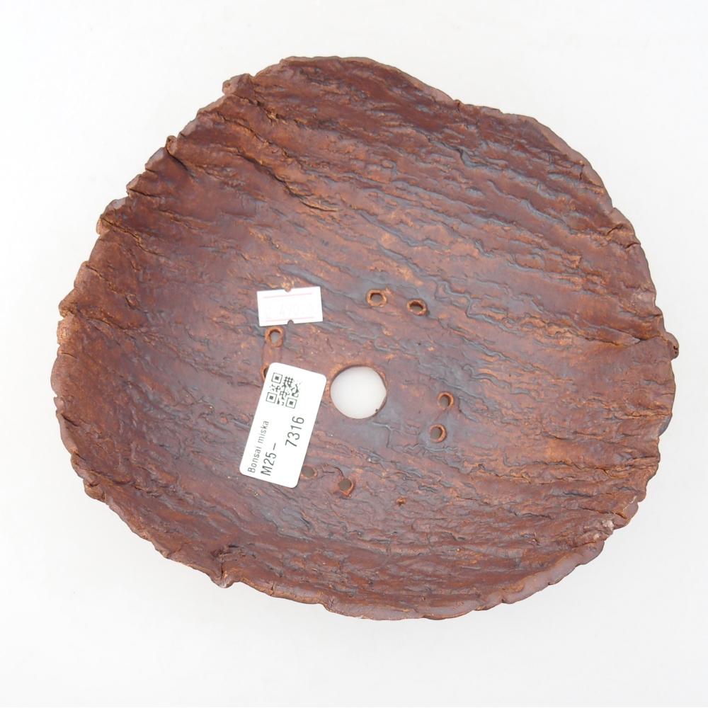 Keramická Skořápka  18,5 x 17,5 x 6 cm , barva hnědá