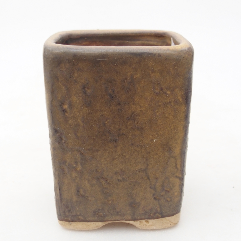 Keramická bonsai miska 5 x 5 x 6,5 cm, barva hnědá