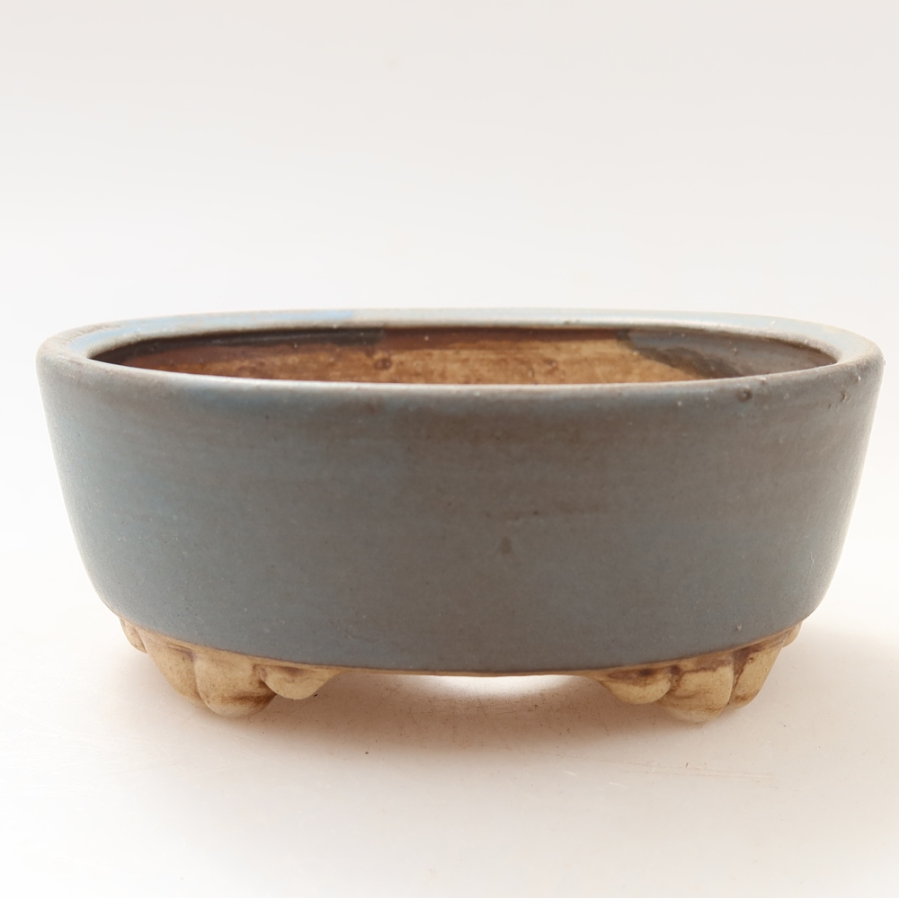 Keramická bonsai miska 9,5 x 8 x 4 cm, barva modrá