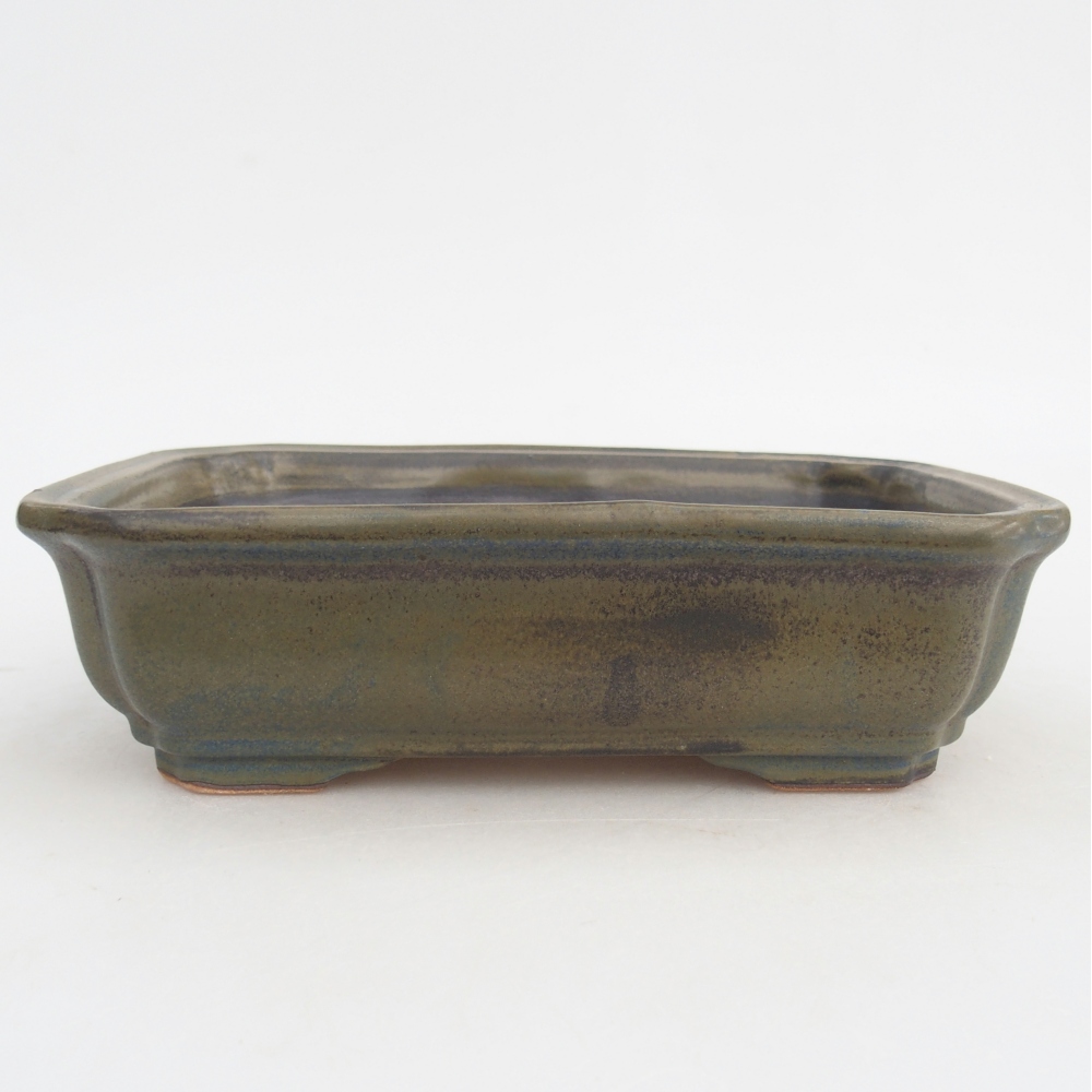 Keramická bonsai miska 18 x 13,5 x 5 cm, barva hnědá