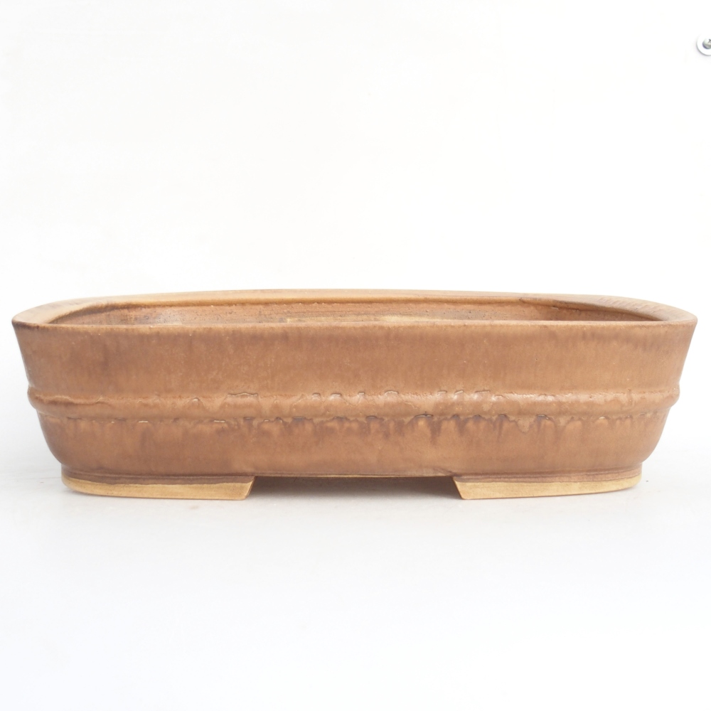 Keramická bonsai miska 29,5 x 24 x 7 cm, barva růžová