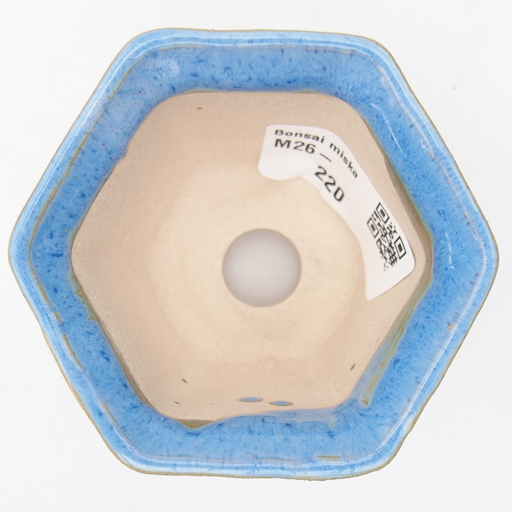 Mini bonsai miska 4 x 6,5 x 5 cm, barva modrá
