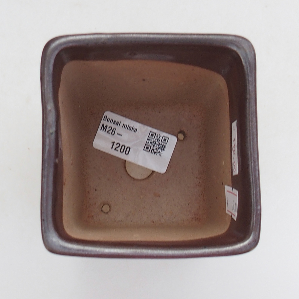 Keramická bonsai miska 8,5 x 8,5 x 11 cm, barva hnědá