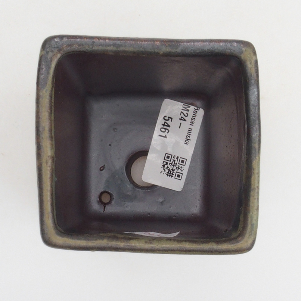 Keramická bonsai miska 7,5 x 7,5 x 9,5 cm, barva hnědá