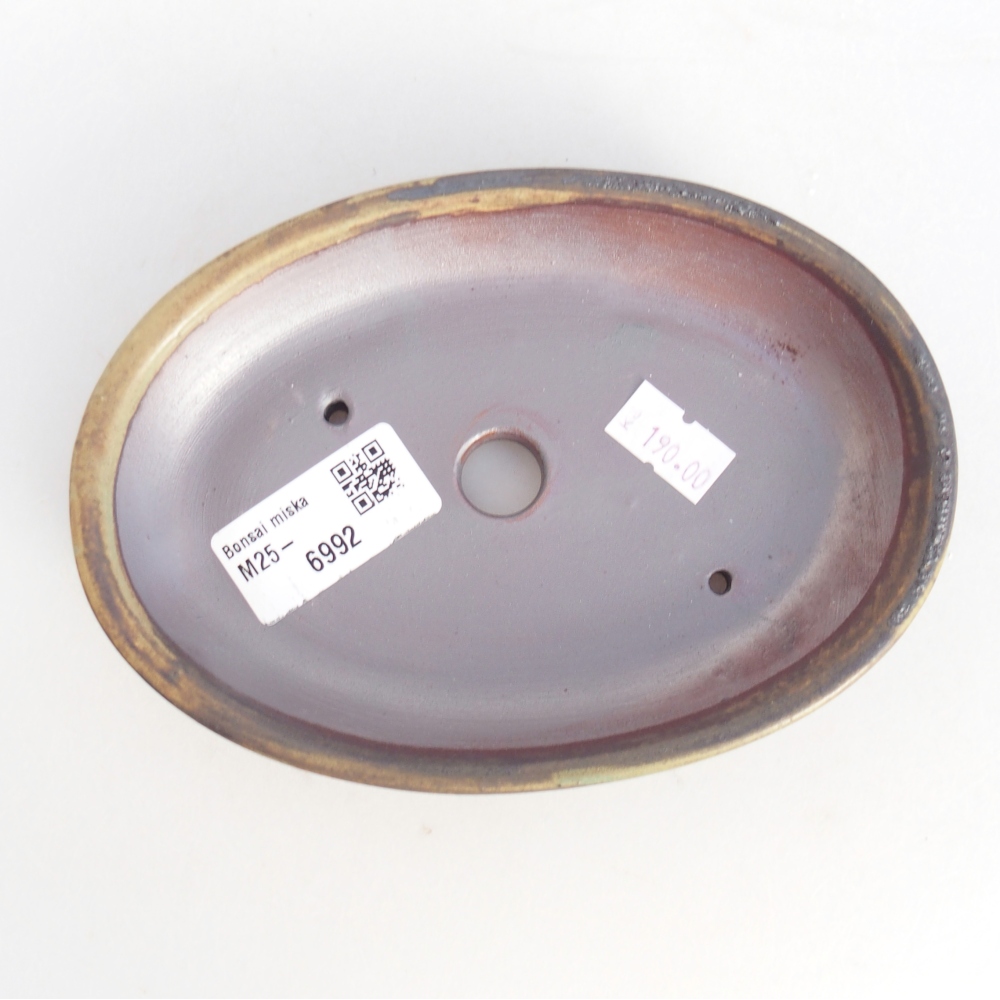 Keramická bonsai miska 15,5 x 11 x 2,5 cm, barva hnědá