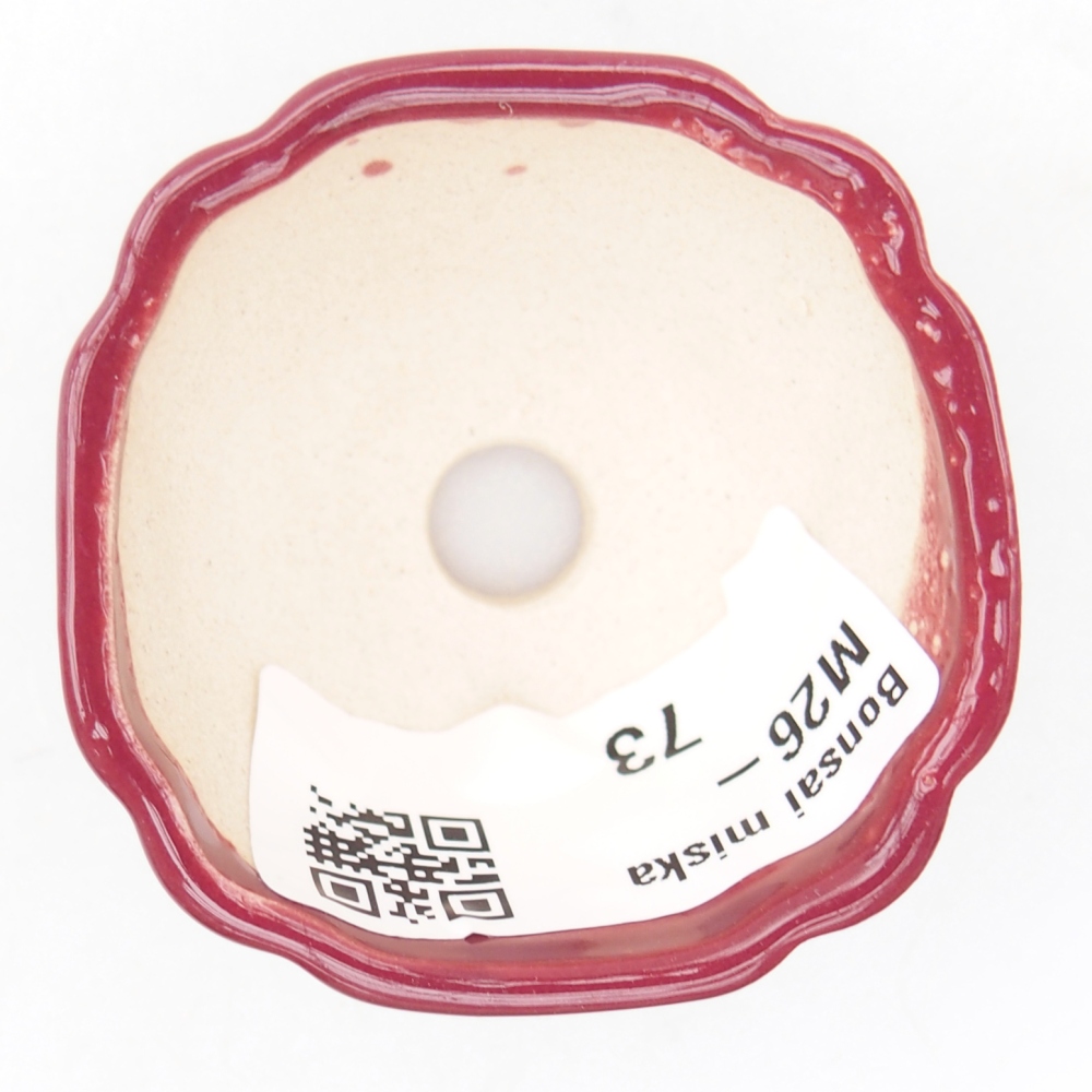 Mini bonsai miska 4,5 x 4,5 x 2,5 cm, barva vínová