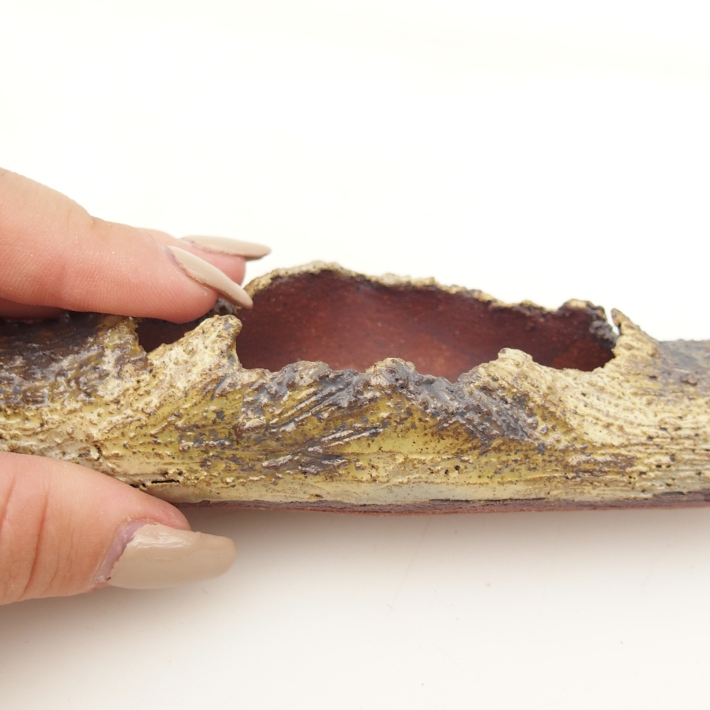 Keramická Skořápka  15 x 4,5 x 3 cm , barva žlutá