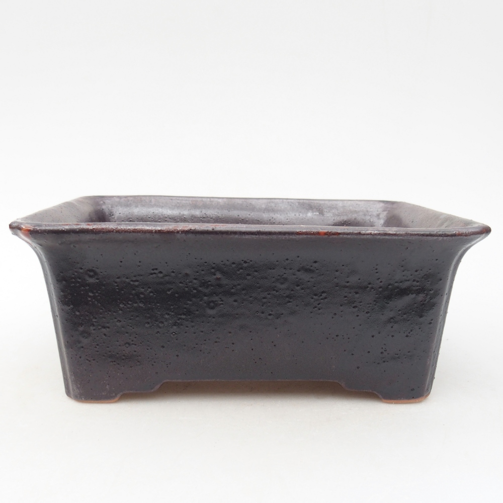 Keramická bonsai miska 18 x 14 x 7 cm, barva hnědá