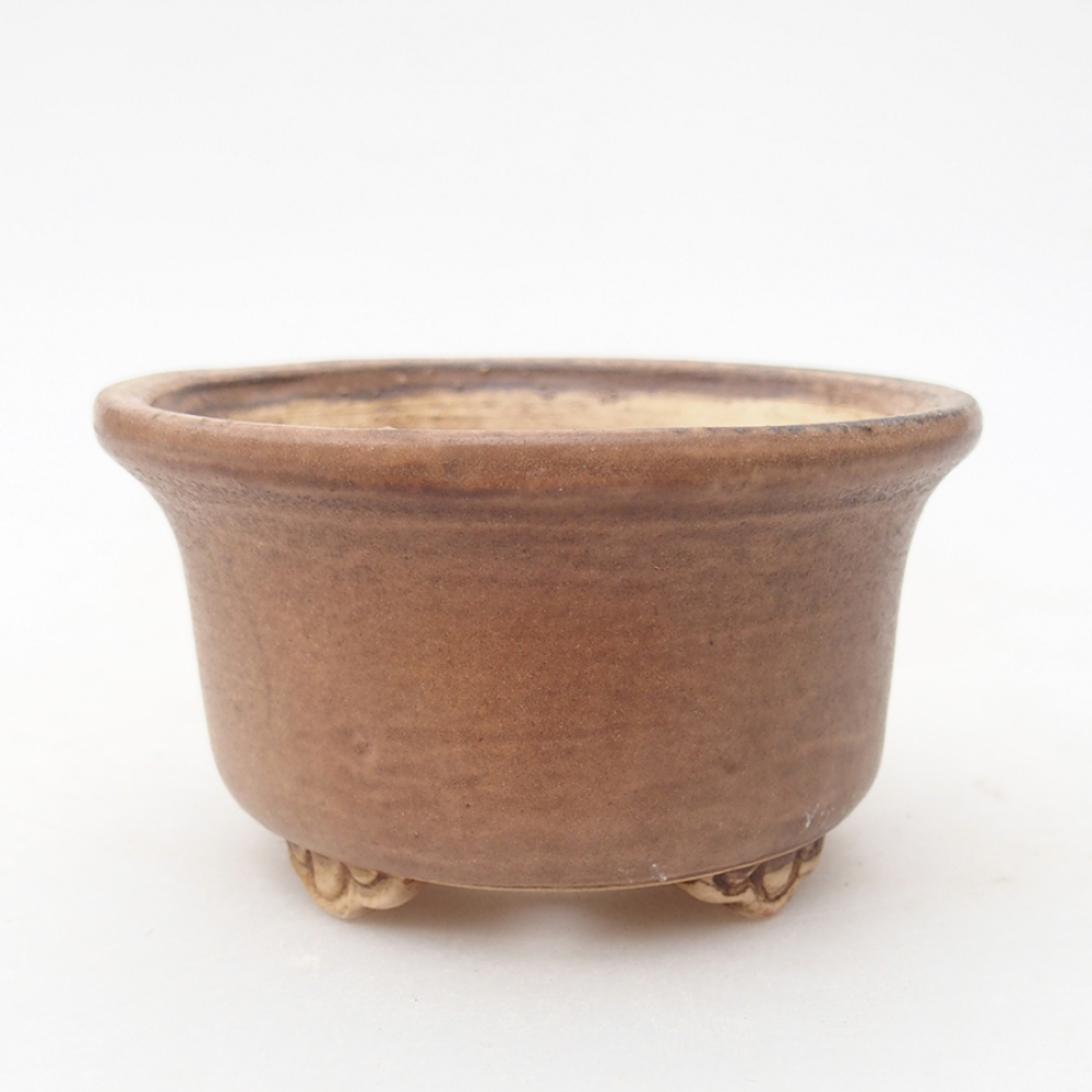 Keramická bonsai miska 9 x 9 x 3,5 cm, barva růžová