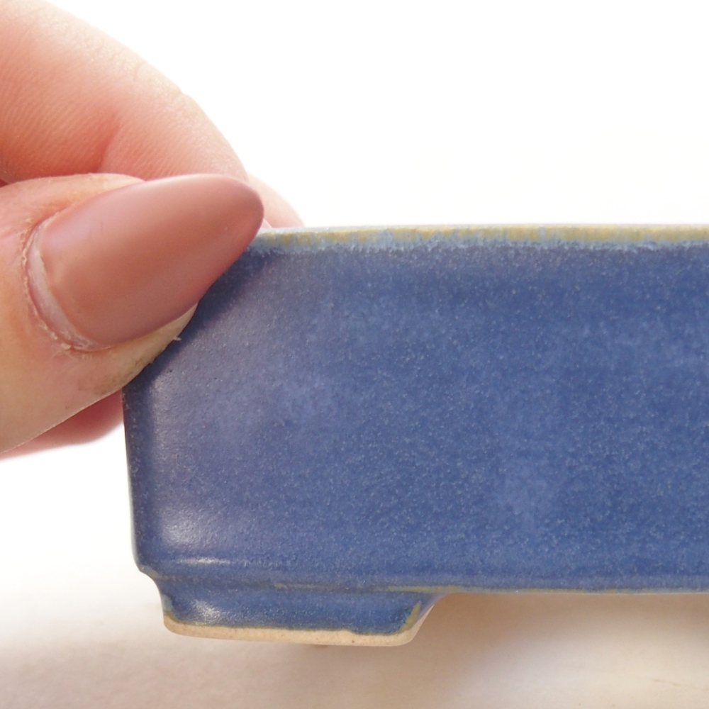 Keramická bonsai miska 8,5 x 7 x 3,5 cm, barva modrá