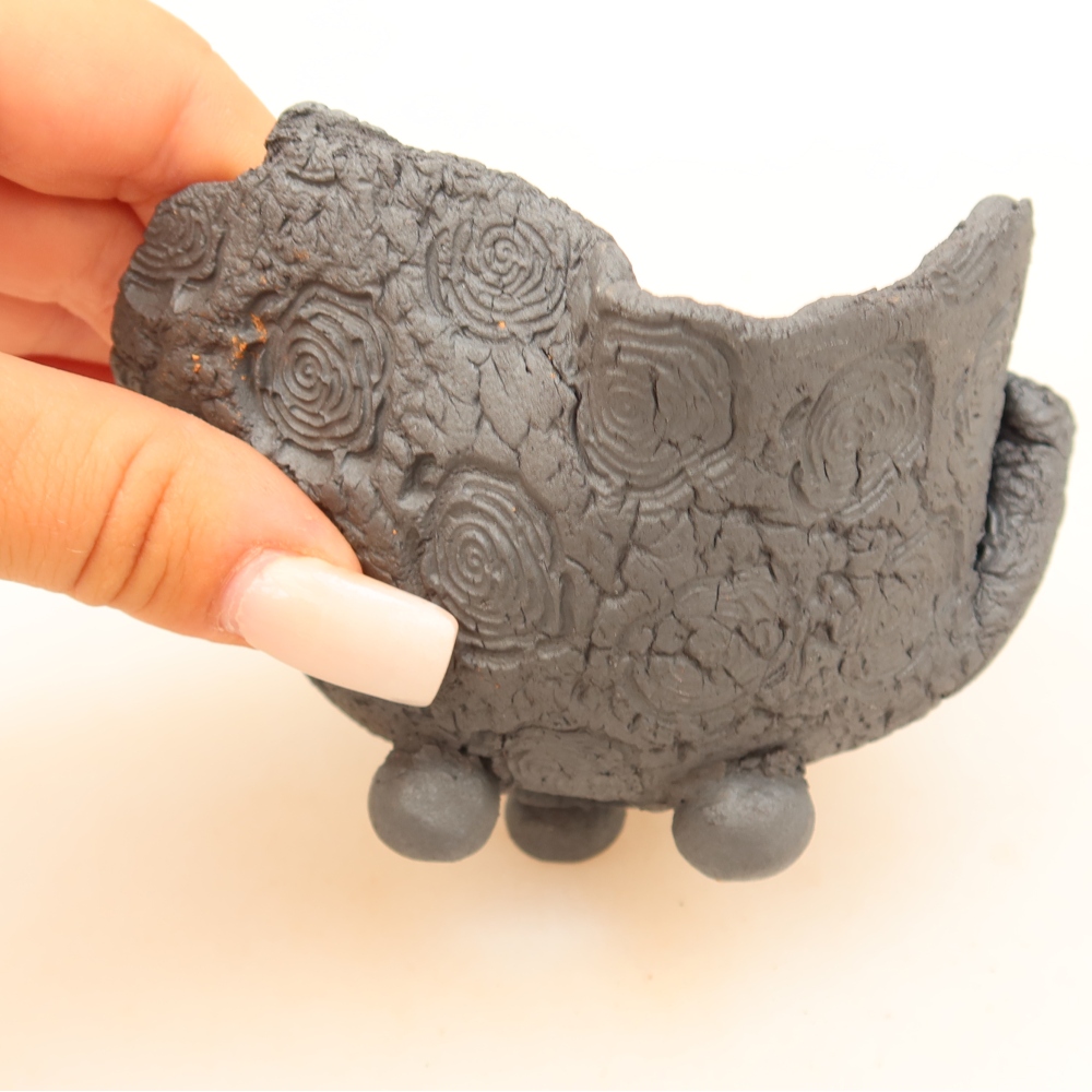 Keramická Skořápka  11,5 x 10,5 x 7 cm , barva kovová