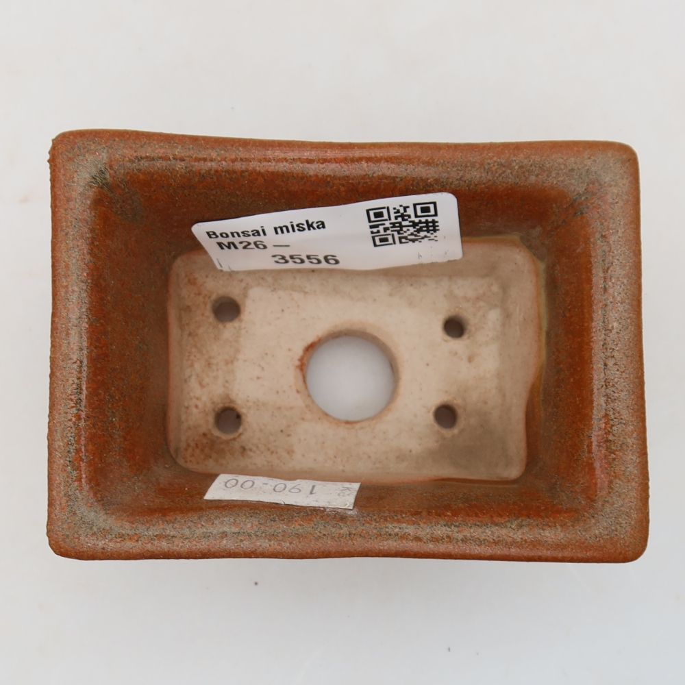Keramická bonsai miska 8,5 x 6 x 4 cm, barva hnědá