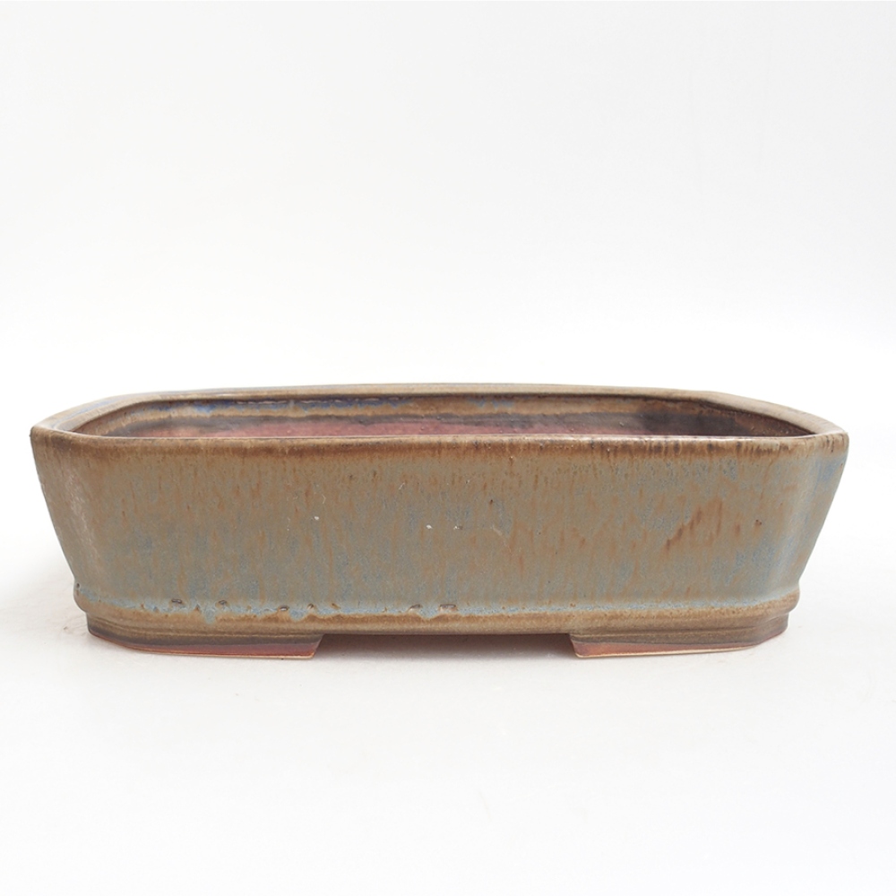 Keramická bonsai miska 24,5 x 21 x 6 cm, barva modrá