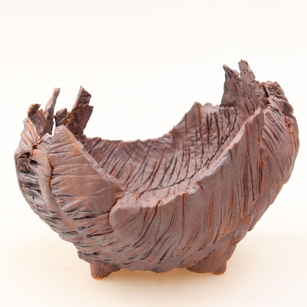 Keramická Skořápka  10,5 x 9,5 x 8,5 cm , barva hnědá