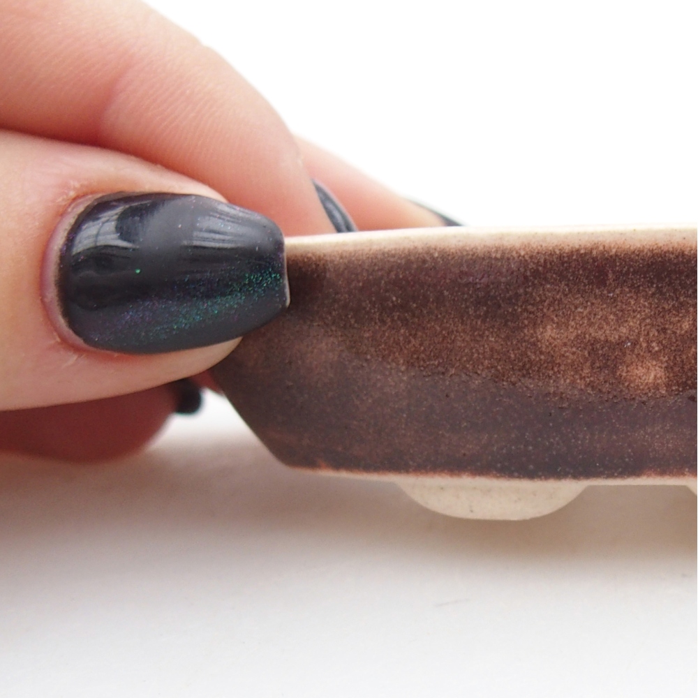 Mini bonsai miska 7 x 3,5 x 2 cm, barva hnědá