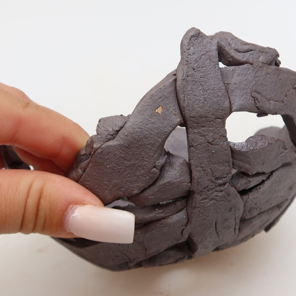 Keramická Skořápka  13,5 x 13,5 x 7 cm , barva kovová