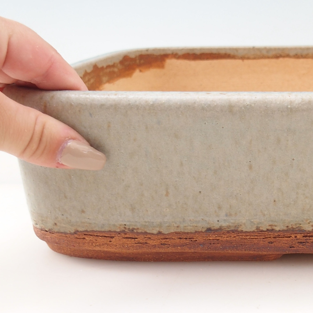 Bonsai miska 38,5 x 30 x 8,5 cm , barva béžová