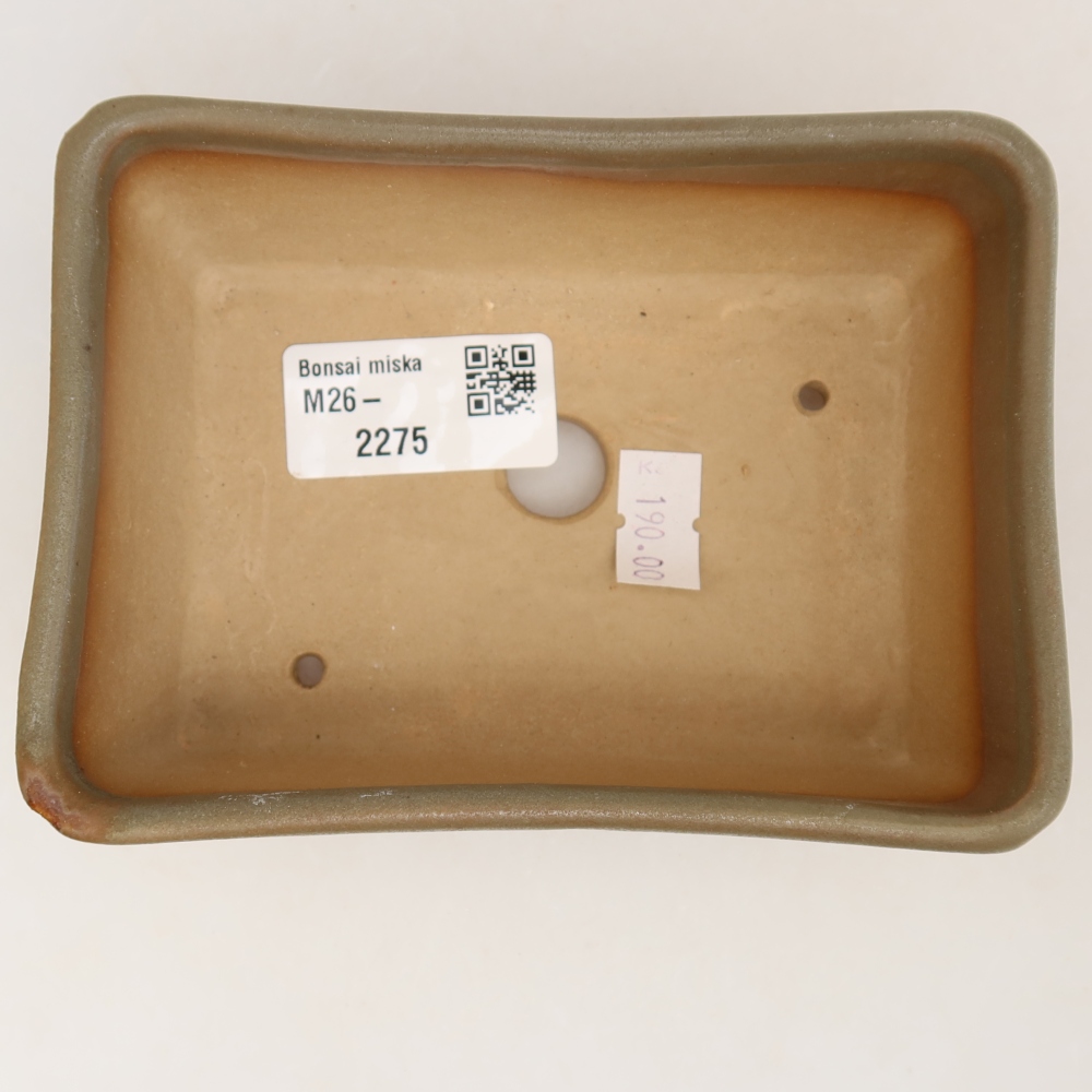 Keramická bonsai miska 13 x 9 x 5 cm, barva šedá