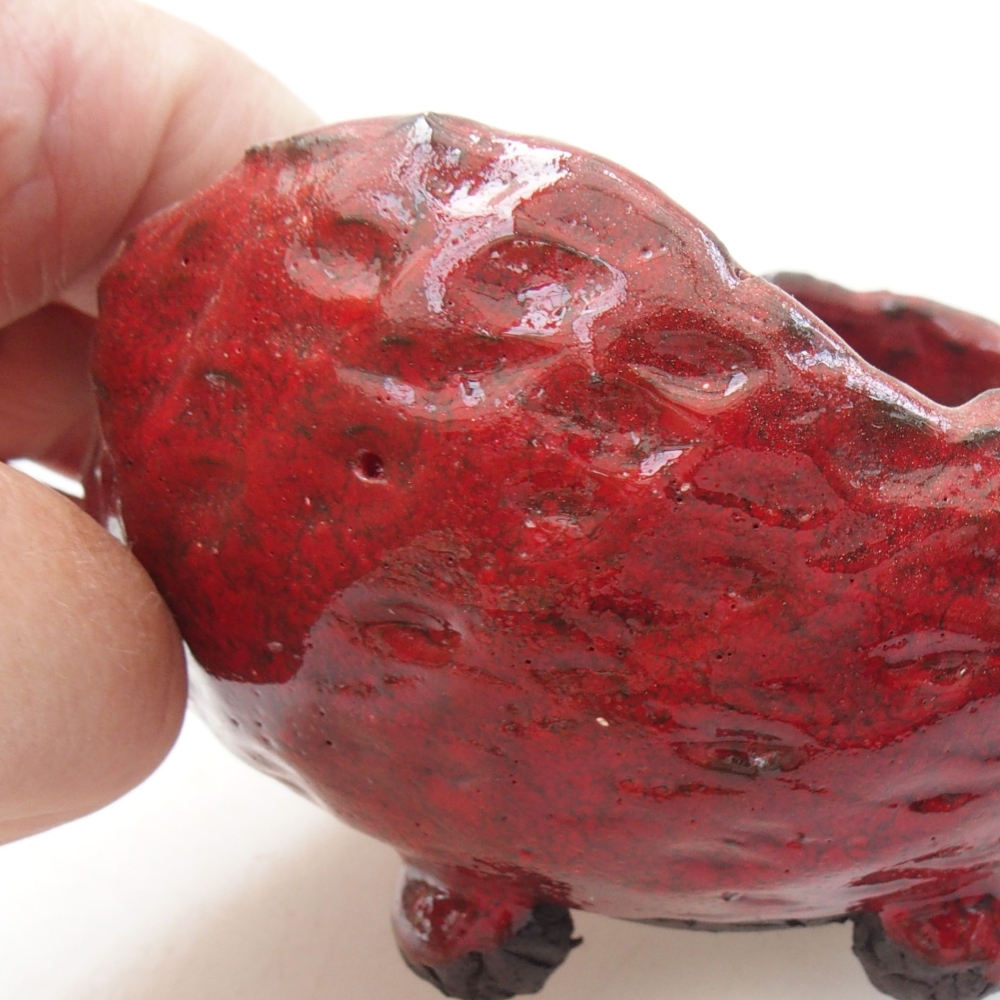 Keramická Skořápka  8,5 x 8 x 6 cm , barva červená