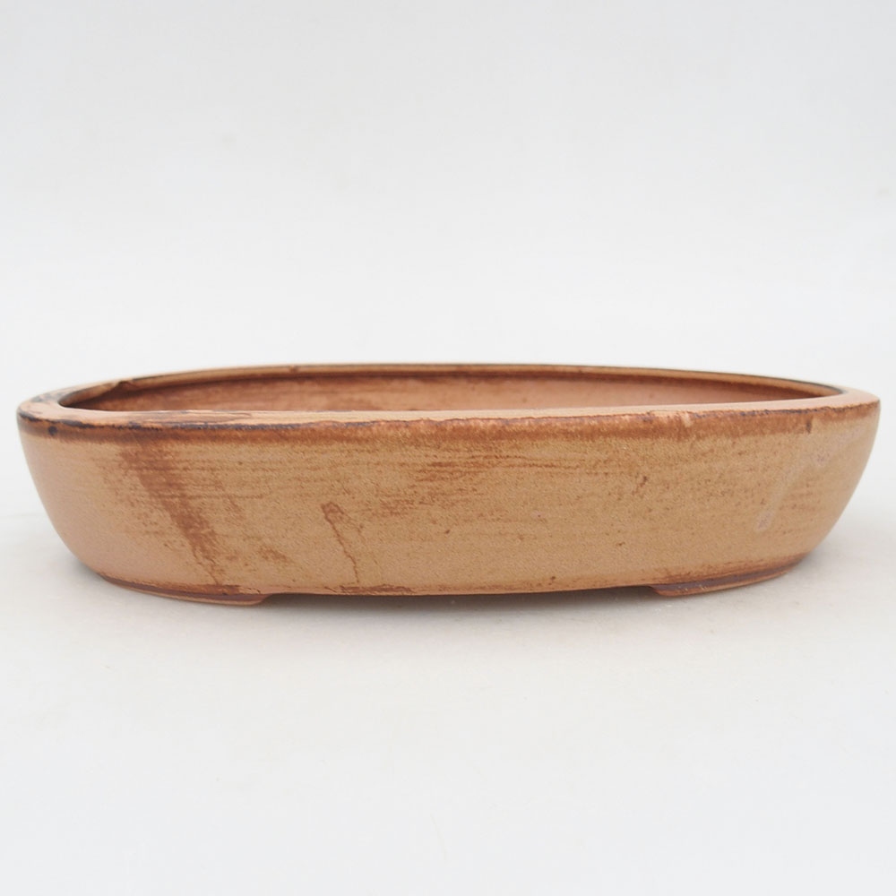 Keramická bonsai miska 22 x 17 x 4 cm, barva růžová