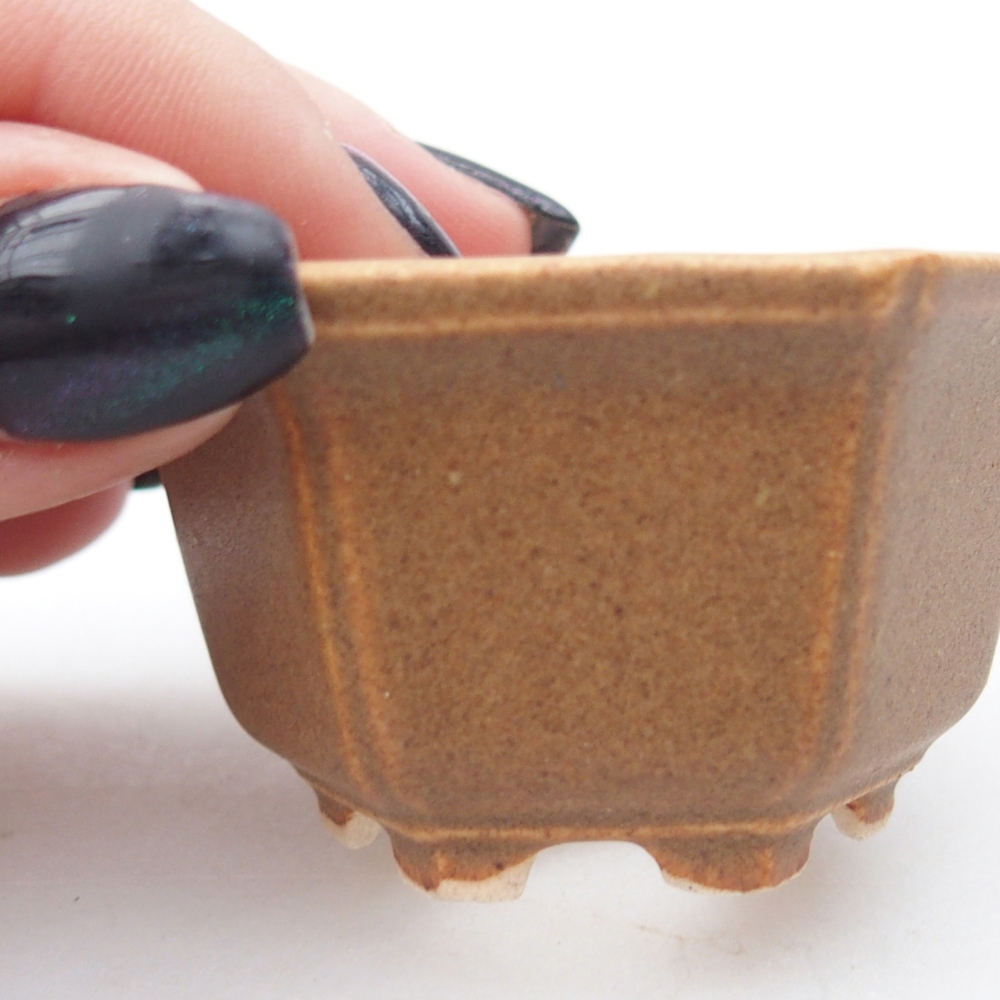 Mini bonsai miska 5,5 x 5 x 3 cm, barva hnědá