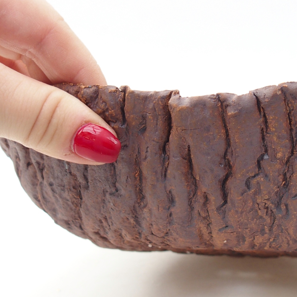 Keramická Skořápka  22 x 22,5 x 6 cm , barva hnědá