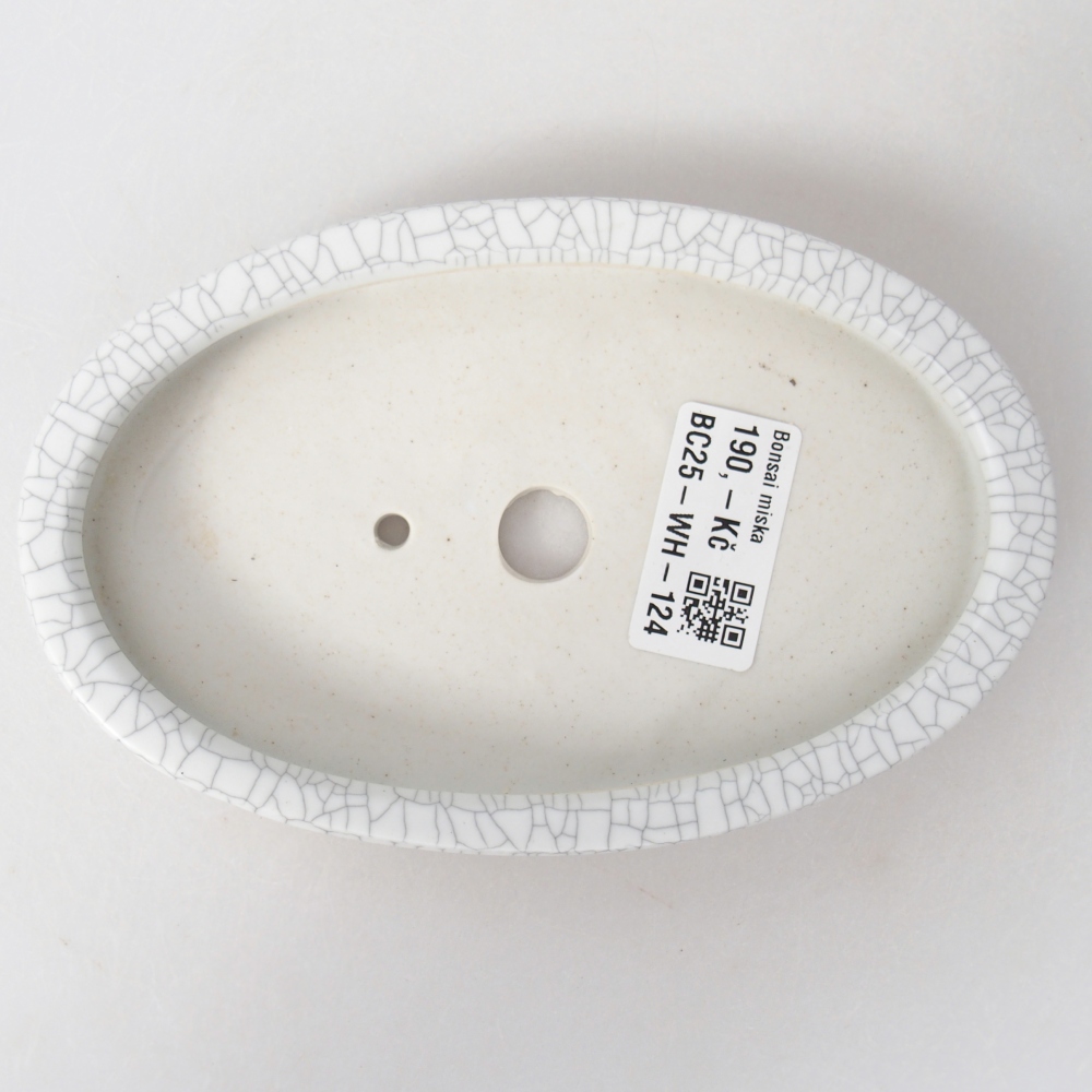 Keramická bonsai miska 15,5 x 10 x 2 cm, barva raku