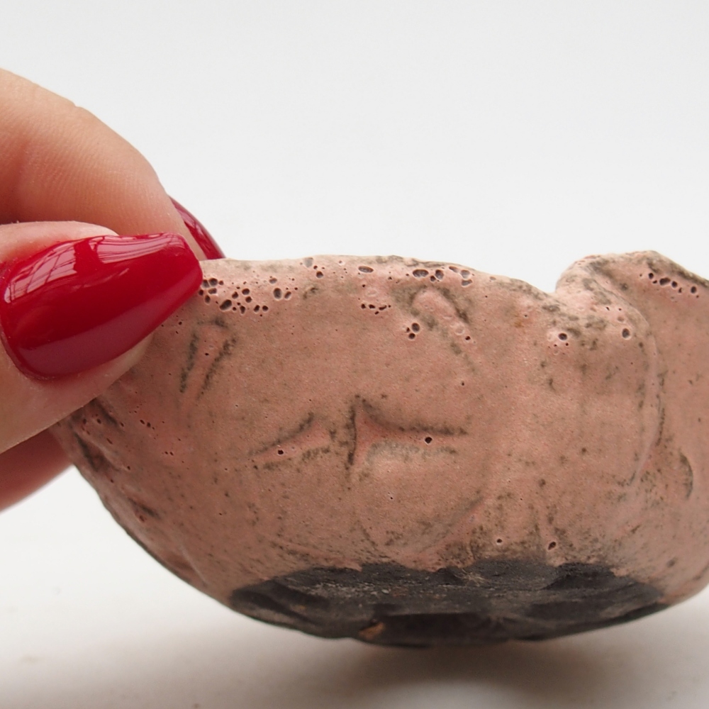Keramická Skořápka  9 x 7,5 x 4 cm , barva růžová