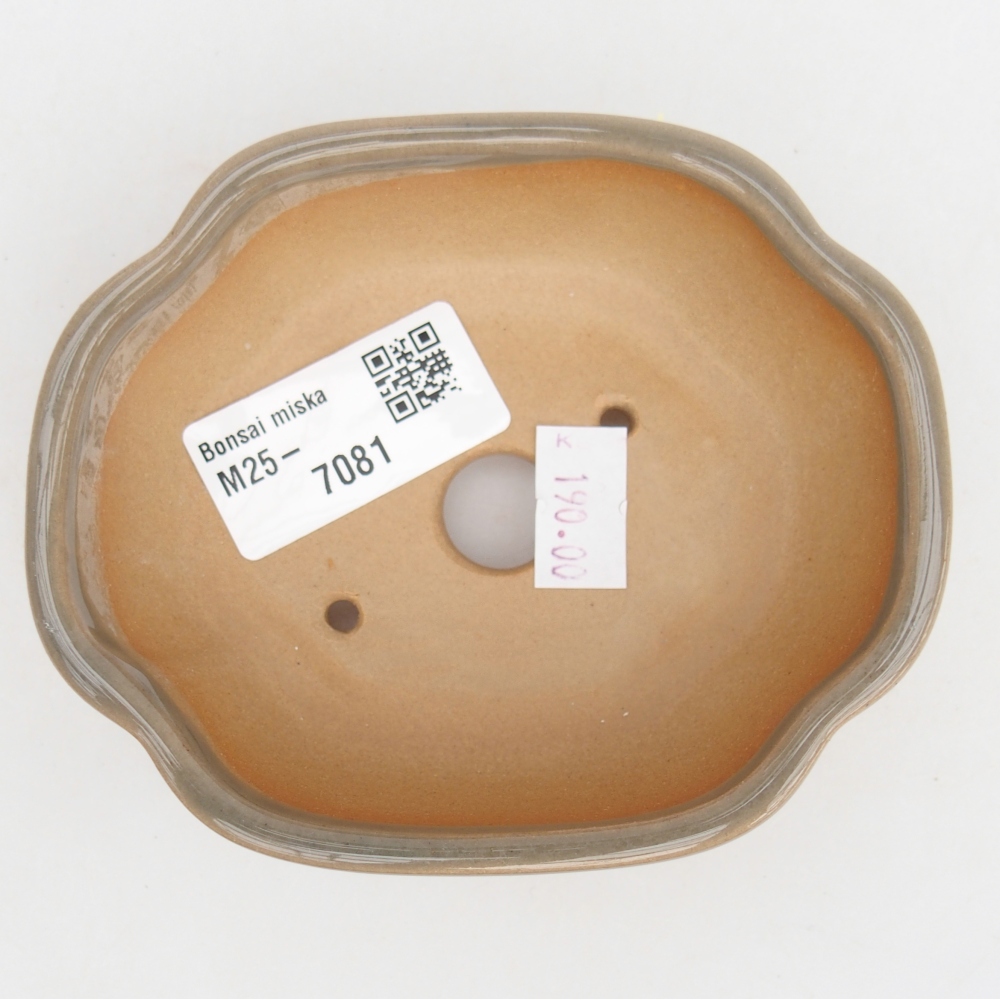 Keramická bonsai miska 10,5 x 9 x 3,5 cm, barva šedá