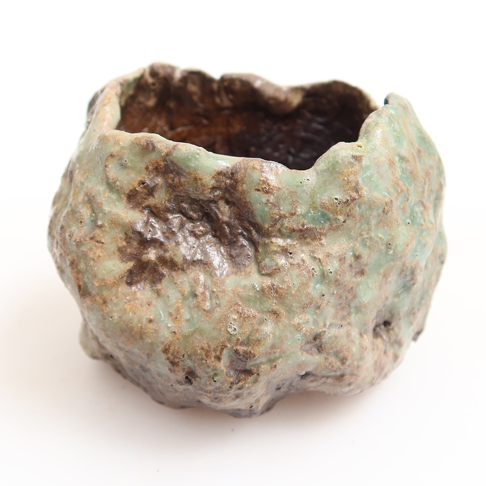 Keramická Skořápka  6 x 5,5 x 6 cm , barva zelená