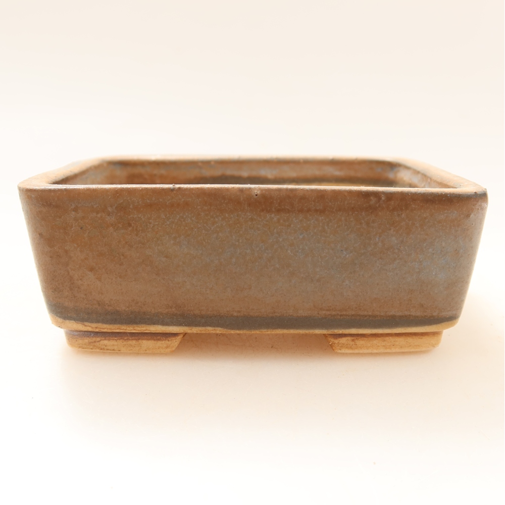 Keramická bonsai miska 10 x 8 x 3,5 cm, barva hnědá