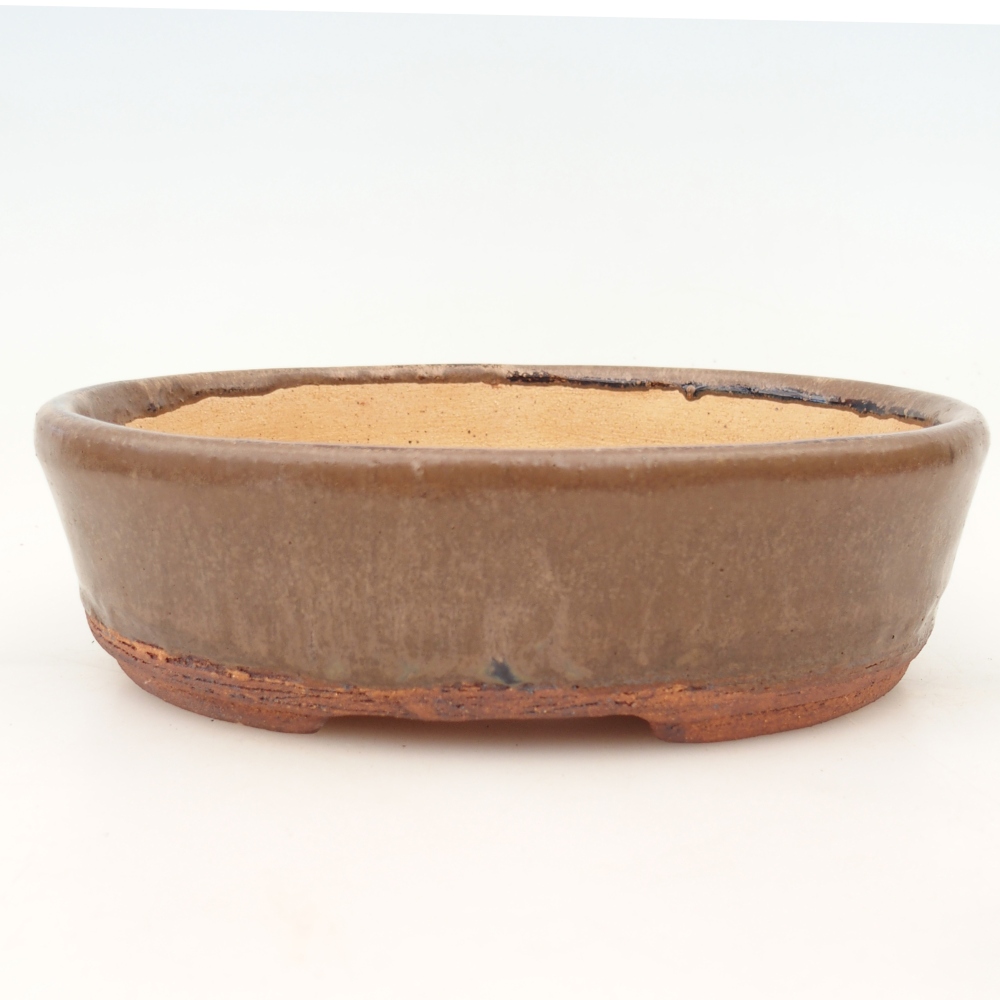 Bonsai miska 19,5 x 16 x 6 cm , barva hnědá