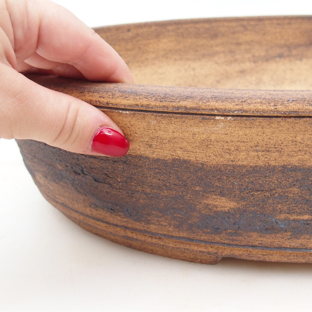 Bonsai miska 39 x 31 x 8,5 cm , barva hnědá