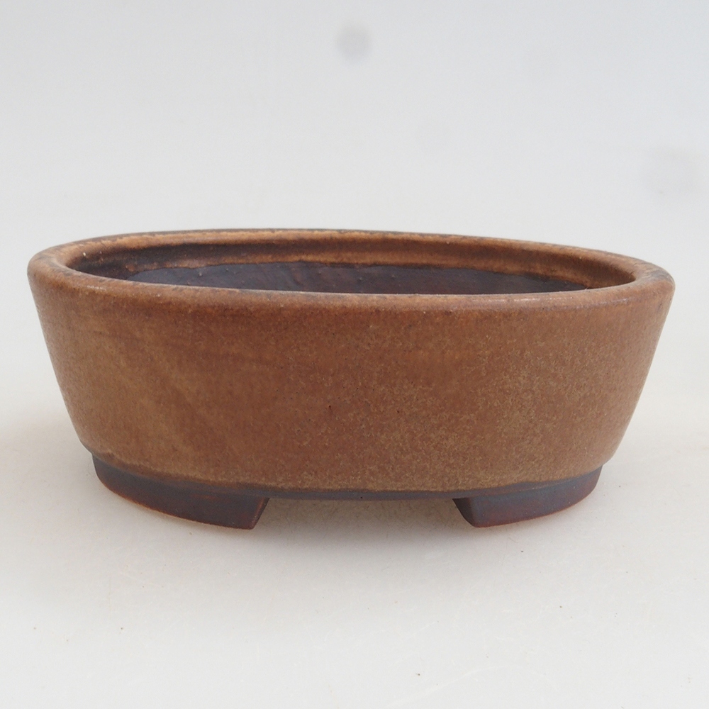 Keramická bonsai miska 9,5 x 8 x 3 cm, barva hnědá