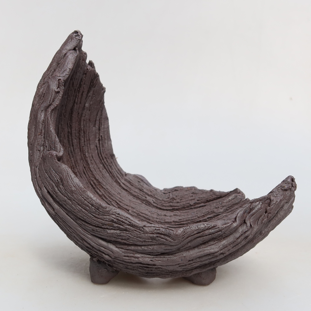 Keramická Skořápka  13,5 x 11 x 13,5 cm , barva hnědá